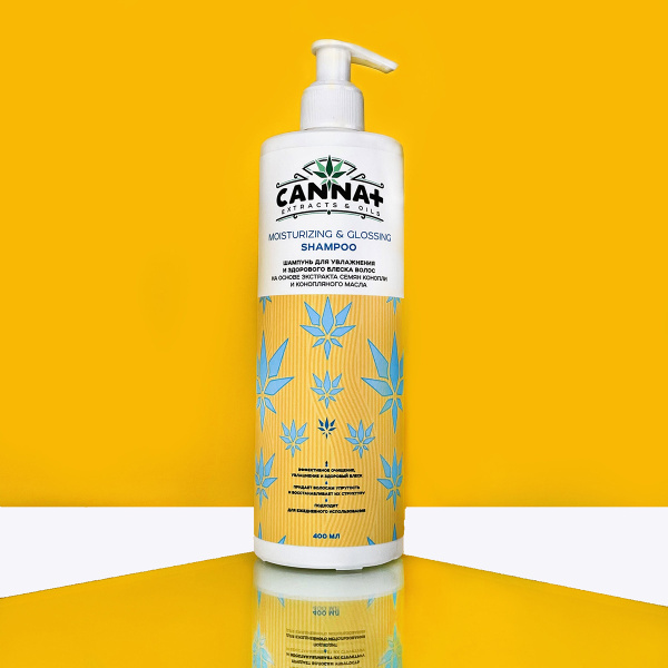 Разглаживающий шампунь для блеска CANNA+ Moisturizing & Glossing Shampoo 400 мл_4