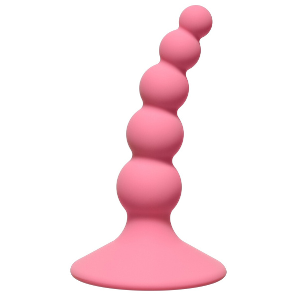 Анальная пробка Ribbed Plug Pink_1