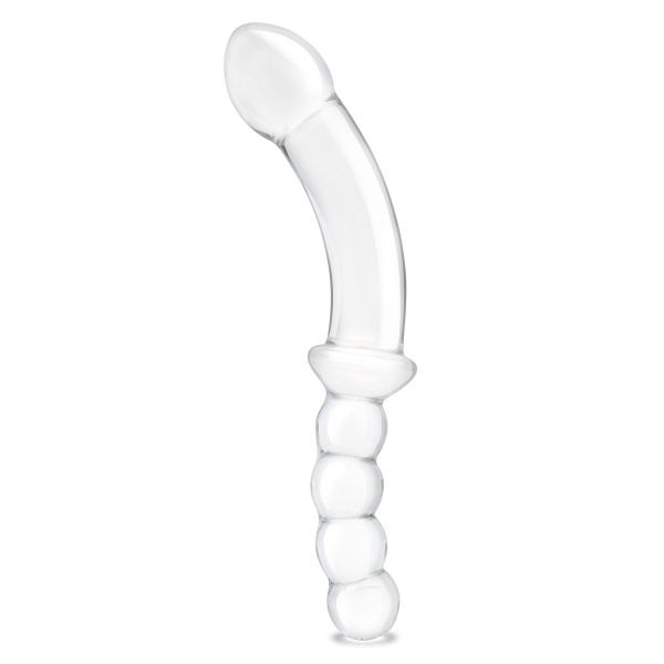 Анально-вагинальный фаллоимитатор 12,5 in Girthy Double Sided Dong With Anal Bead Grip Handle_3