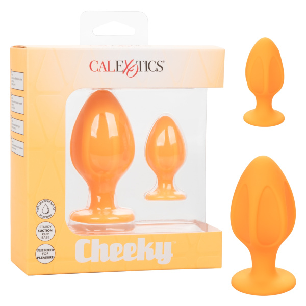 Набор из двух анальных пробок CHEEKY, оранжевые_1