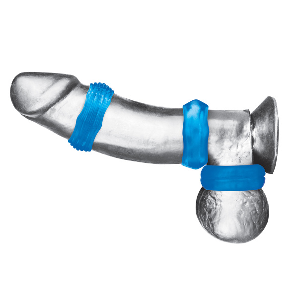 Комплект из трех колец для эрекции 3-Pack Nuts & Bolts Stretch Cock Ring Set_4