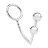 Кольцо на пенис с двумя анальными шарами Two Bead Stainless Steel Anal Hook & Cock Ring_3