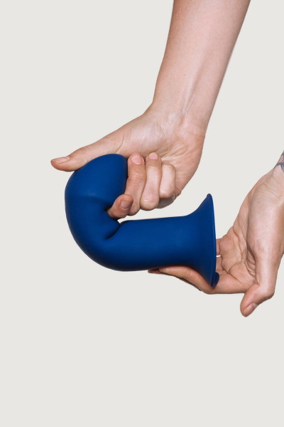 Дилдо на присоске с двойной плотностью Hitsens S01 Blue ADRIEN LASTIC DILDO DUAL DENSITY_3