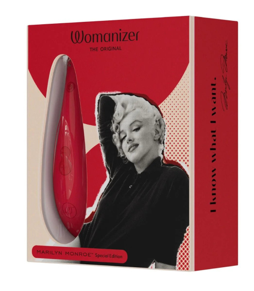 Бесконтактный клиторальный стимулятор Womanizer Marilyn Monroe ярко-красный_1
