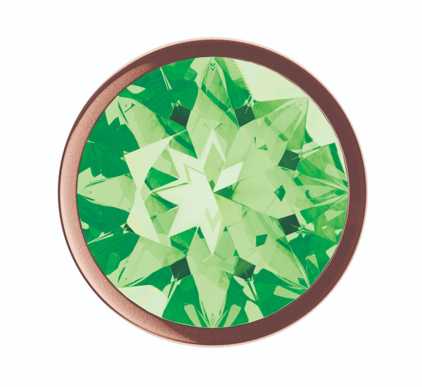 Анальная Пробка Diamond Emerald Shine S Розовое Золото_4