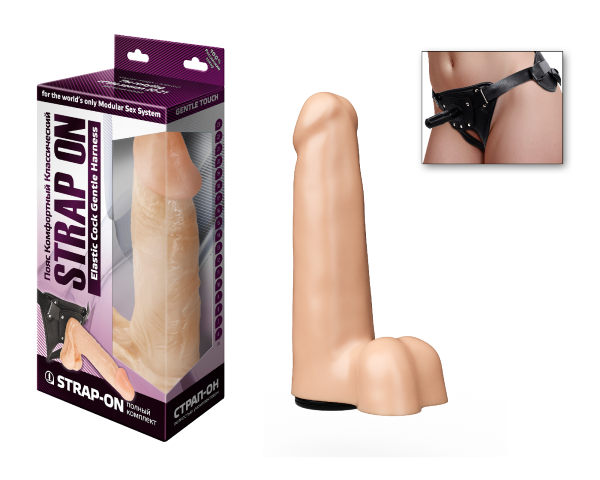 Фаллоимитатор с поясом harness ( strap-on ), l 156 мм d 39 мм арт. 282003_1