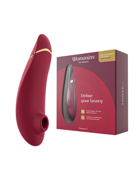 Бесконтактный клиторальный стимулятор Womanizer Premium 2 бордовый_2