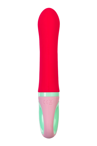 Вибратор с клиторальным стимулятором Flovetta PETUNIA, силикон, красный, 19 см_4