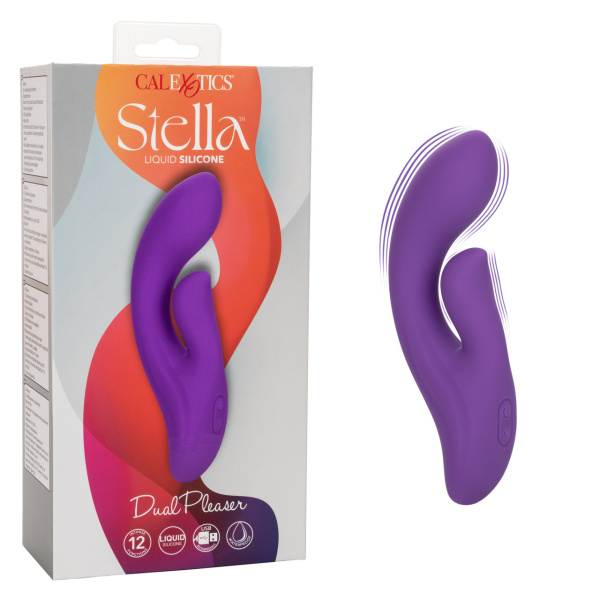 Вибратор-кролик Stella Liquid Silicone Dual Pleaser_2