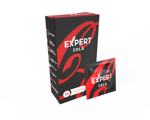 Презервативы EXPERT Cola, аромат Колы, 15 шт_1
