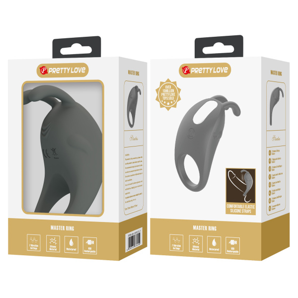 Эрекционное кольцо с вибростимуляцией клитора Pretty love BI-210152-2_1