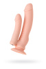 Реалистичный фаллоимитатор A-Toys by TOYFA Twint, силикон, телесный, 19,5 см_2