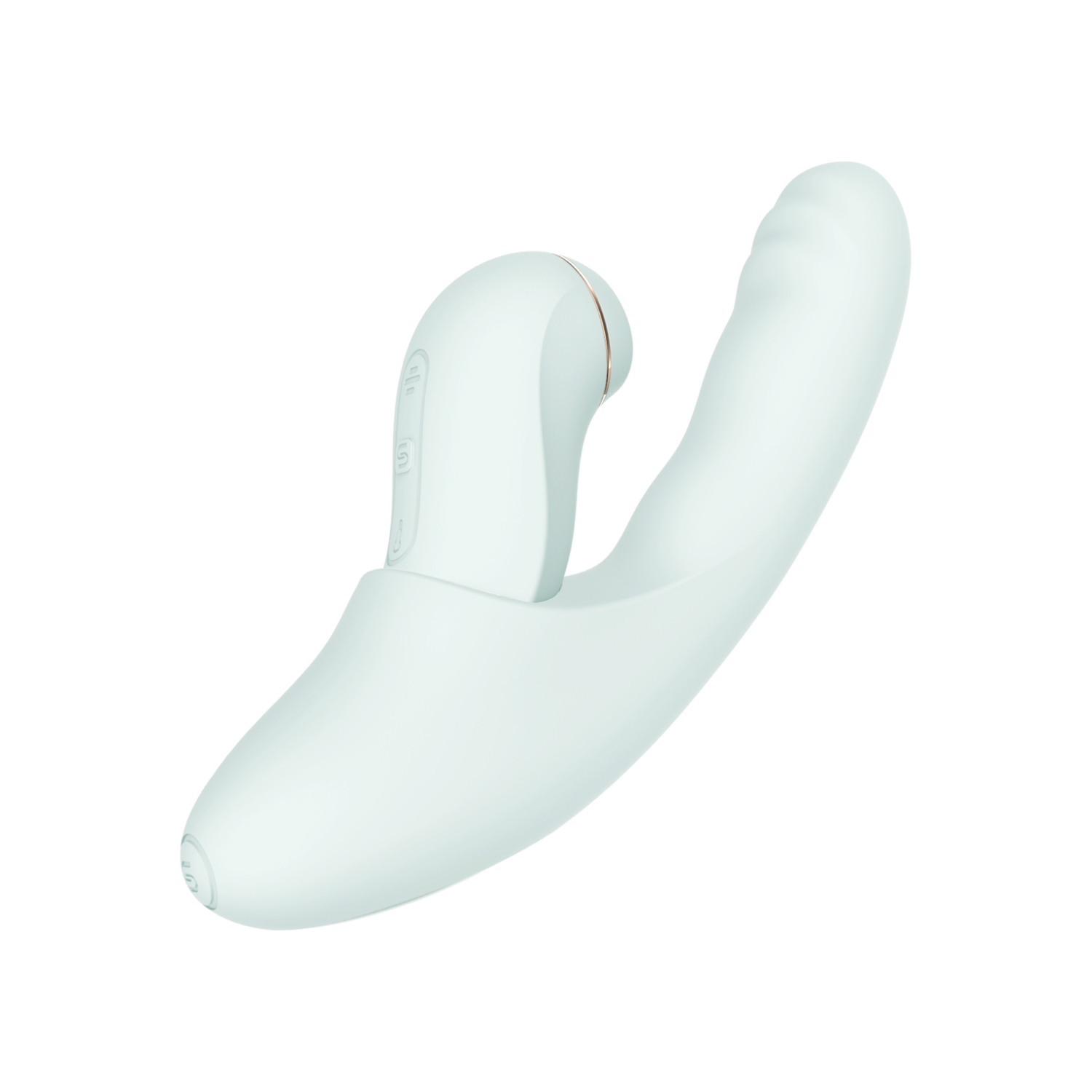 Вибратор с возвратно-поступательными движениями и вакуумом BeYourLover Fatima, мятный_3