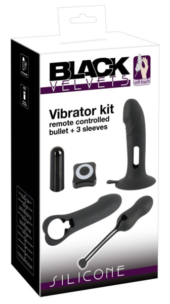 Набор силиконовых насадок с вибропулей Vibro-bullet with Remote Control by Black Velvets_1