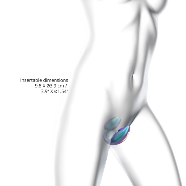 Cтимулятор клитора и зоны G с пультом для пары Love to love WONDERLOVER - IRIDESCENT TURQUOISE_4