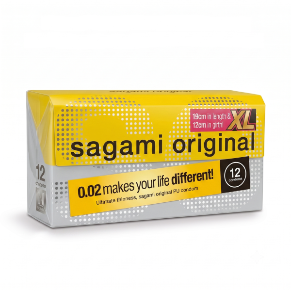 Презервативы Sagami Original 002 EXTRA LARGE (XL), полиуретан, 12 шт._12