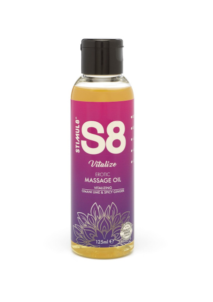 Массажное масло S8 Massage Oil Vitalize Omani Lime & Spicy Ginge 125 мл_1