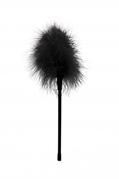 Пуховка (перьевая кисточка, щекоталка)  Feather, черная_1