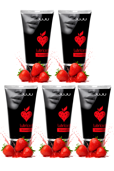 Сет съедобных лубрикантов JUJU Клубничка, 5х50ml 721JU_1