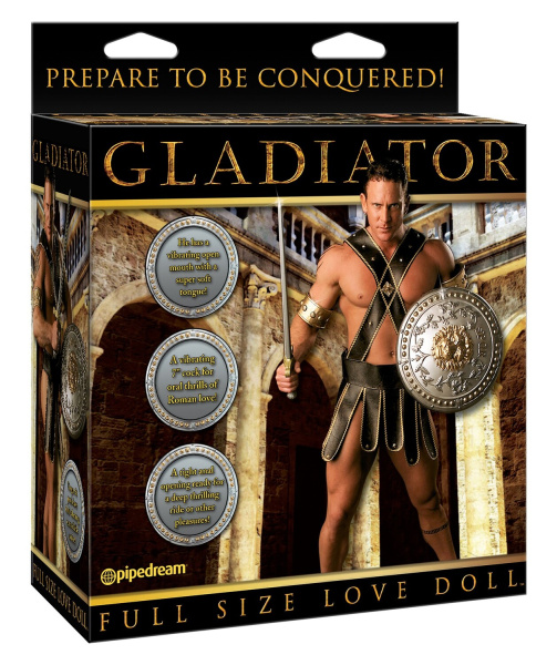 Кукла Gladiator Love Doll с вибрацией мужчина Гладиатор с языком и фаллосом_1