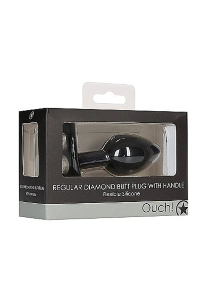 Анальная пробка с кристаллом Diamond Butt Plug With Handle_1