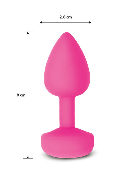 Gvibe Gplug Small - Инновационная маленькая дизайнерская пробка с вибрацией, 8х2.8 см (розовая)_10