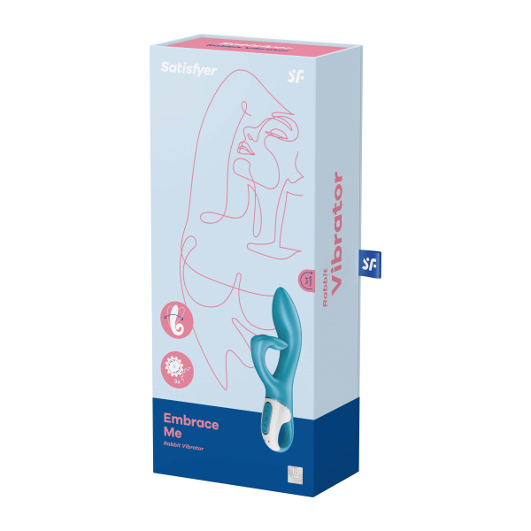 Вибратор-кролик Satisfyer Embrace me, бирюзовый_1