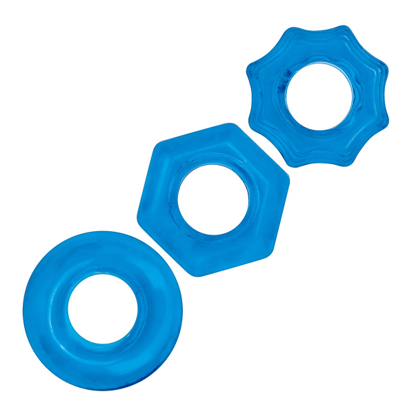 Комплект из трех колец для эрекции 3-Pack Nuts & Bolts Stretch Cock Ring Set_3