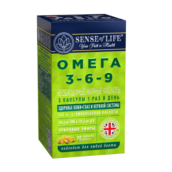 БАД Омега 3-6-9 Необходимые жирные кислоты (Omega 3-6-9), 90 капсул_2