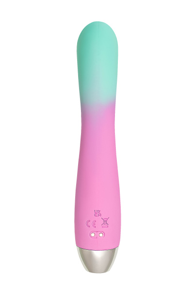 Вибратор для точки G с клиторальной стимуляцией, Flovetta ORCHID, силикон, мятно-розовый, 21 см_4