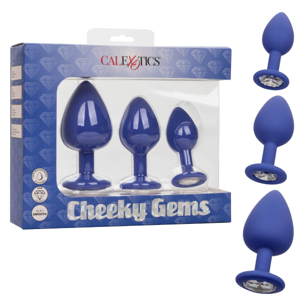 Набор из трёх анальных пробок CHEEKY CHEEKY GEM_1