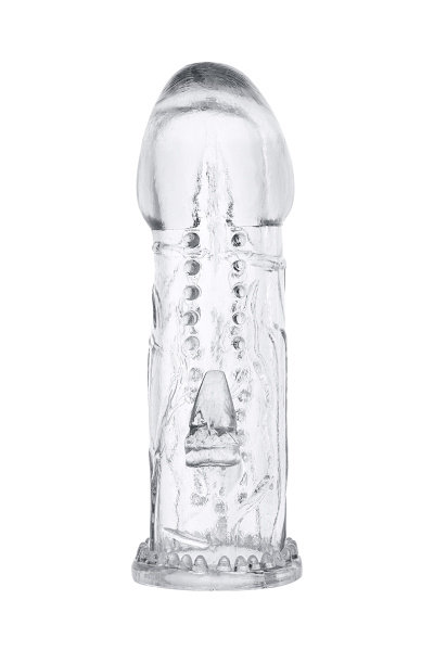 Насадка на пенис с дополнительной стимуляцией A-Toys by TOYFA Ruzy, TPE, прозрачный, 13,5 см_4