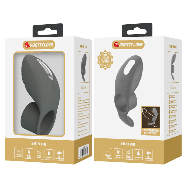 Эрекционное кольцо с вибростимуляцией клитора Pretty love BI-210198-1_1