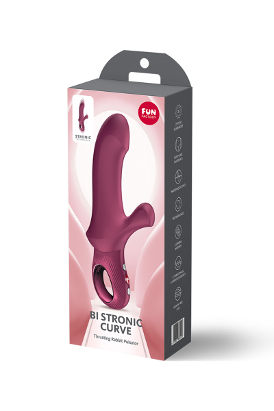 Кролик-пульсатор Fun Factory Bi Stronic Curve бордовый_5