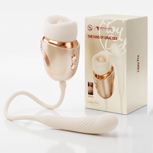 Стимулятор BeYourLover Lippy Pro (Губы Про) с функцией лизания, нагревом и виброяйцом_4