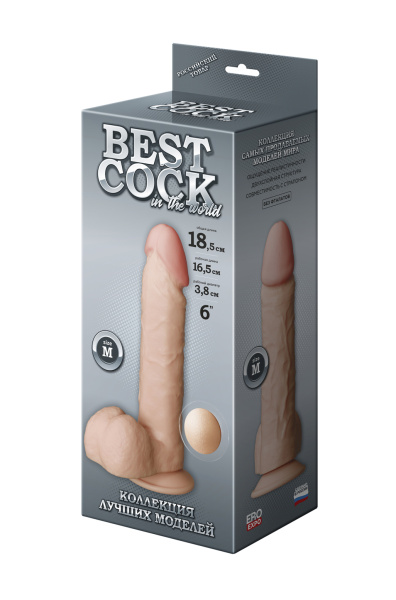 Фаллоимитатор неоскин best cock 6" на присоске, l 165 мм d 38 мм арт. 591403_1