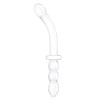 Фаллоимитатор двусторонний 12 in Girthy Ribbed G-Spot Glass Dildo With Handle Grip Double Ended_3