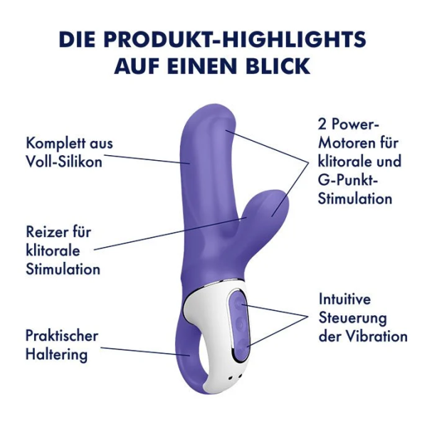 Вибратор Satisfyer Vibes Magic Bunny, фиолетовый_2