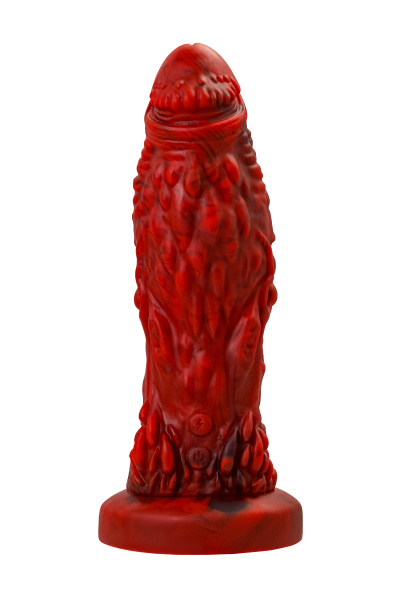Вибратор Black&Red by TOYFA Monster Docus, силикон, красно-черный, 20 см_3