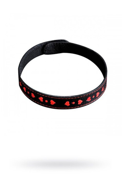 Ошейник-чокер с орнаментом черно-красный_1
