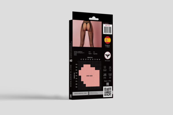 Чулки с поясом в стразах (S/L)_2