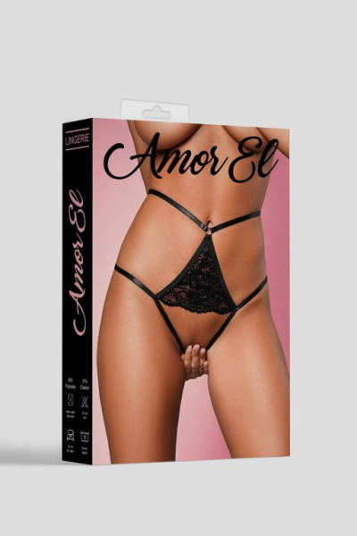 Откровенные трусики с доступом L Black_2