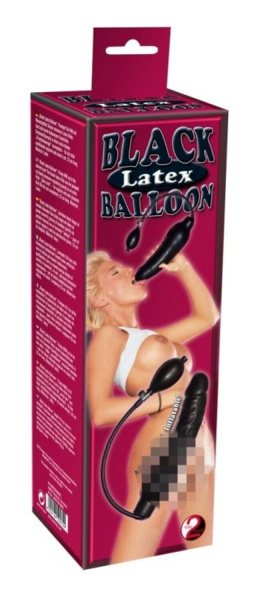 Фаллоимитатор черный с функцией расширения You2Toys Black Latex Balloon_1