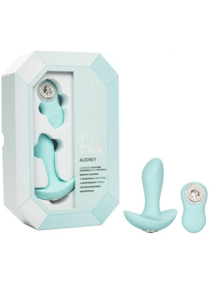 Изумительная перезарежаемая анальная пробка с пультом управления Pave Audrey в стилеТиффани_1