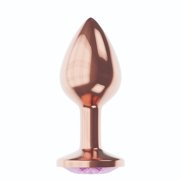 Анальная Пробка Diamond Amethyst Shine L Розовое Золото_3