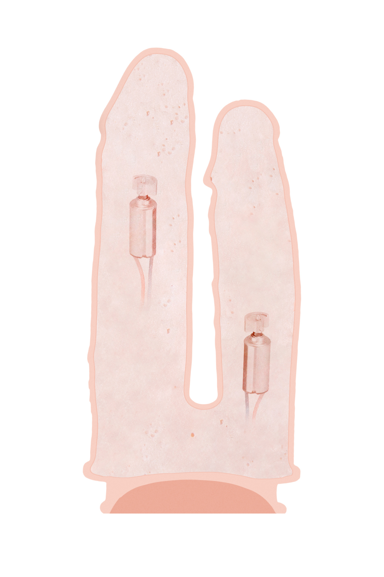 Вибратор для двойного проникновения RealStick Silicone Jason M, сайлекспан, телесный, 18,5 см_8