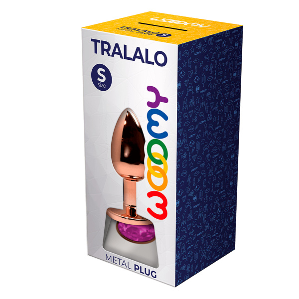 Анальная втулка Wooomy Tralalo S, розовая, розовый кристалл_3