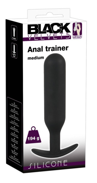 Анальная пробка цилиндрической формы с утяжелением средняя Anal Trainer by Black Velvets_1