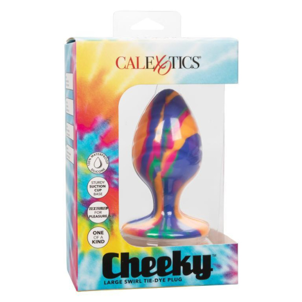Текстурированная анальная пробка L из силикона CHEEKY LRG SWIRL TIE-DYE PLUG_4