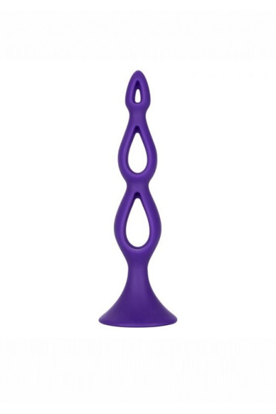 Анальная елочка Silicone Triple Probe, синяя_3